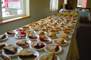 Thanksgiving Dinner pie table