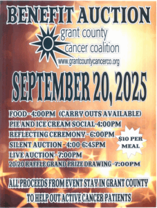 2025 Grant County Cancer Coalition Benefit poster